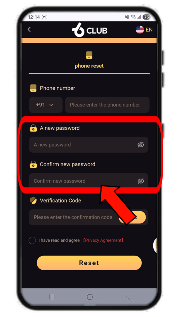 6club forgot password