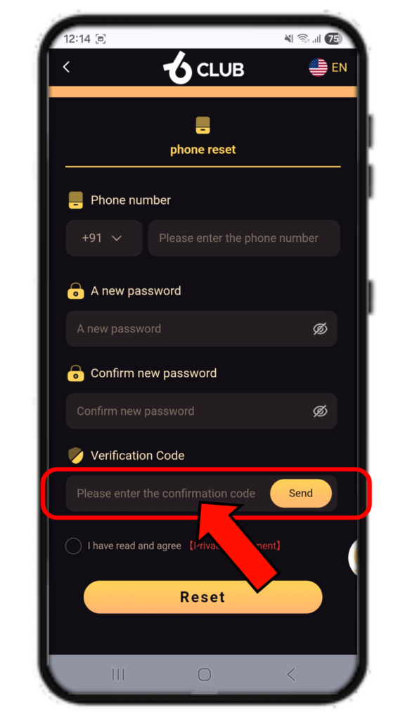 6club forgot password